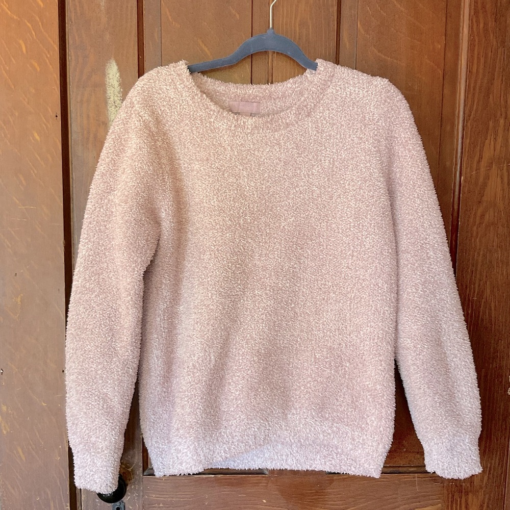 Barefoot Dreams Light Pink Heathered Cozy Chic Soft Size Small